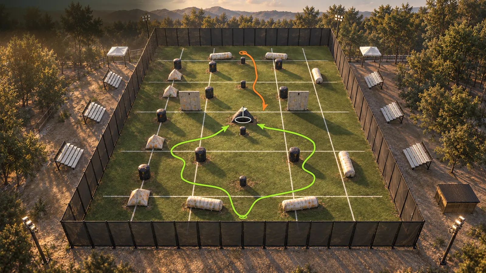OVERSPRAY Impulse map, aerial view
